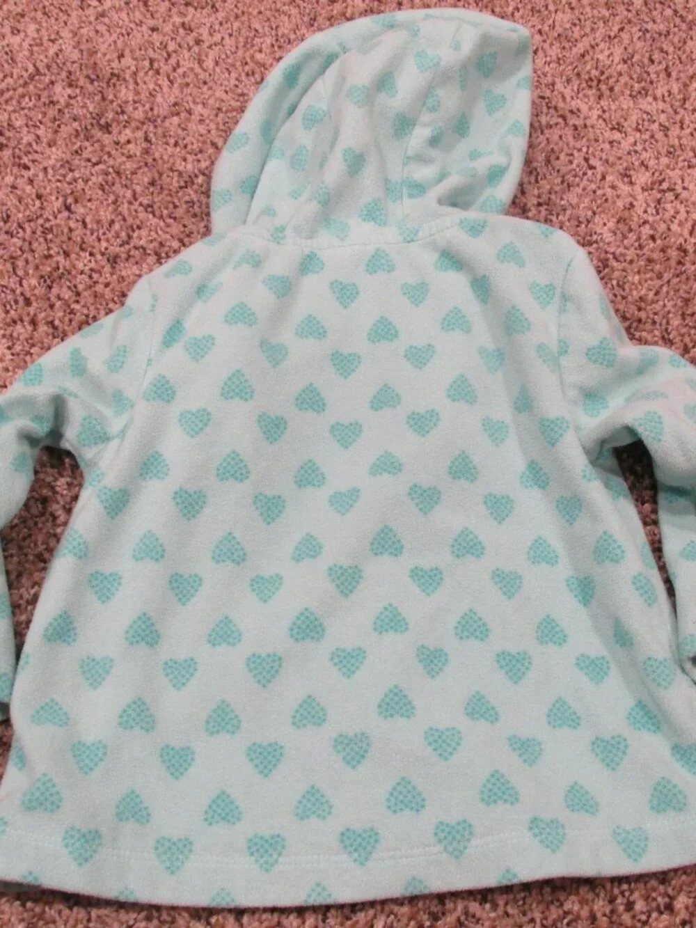 Child of Mine Hooded Zip Front‎ Jacket Girls 18M Green Long Sleeve Coat Dinosaur